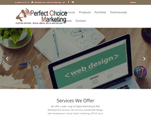 Tablet Screenshot of perfectchoicemarketing.com